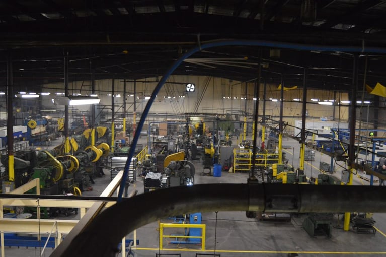 McHone Industries plant floor, viewed from above