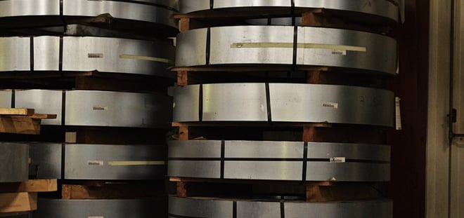 Rolls of steel used for tube production